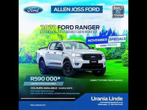 Rush to Allen Joss Ford today to view these brand-new 2022 Ford models ...