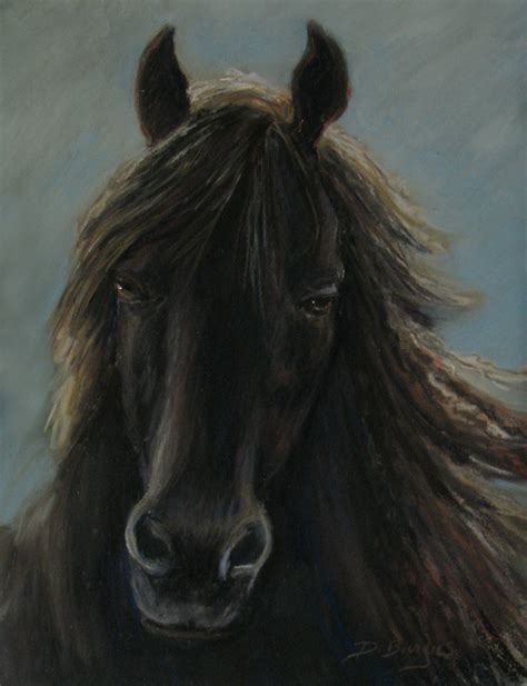 The Creative Spirit: Equine Art Black Friesian Horse Art Print