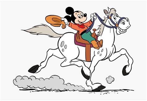 Clip Art Disney Galore - Mickey Mouse Riding A Horse , Free Transparent Clipart - ClipartKey