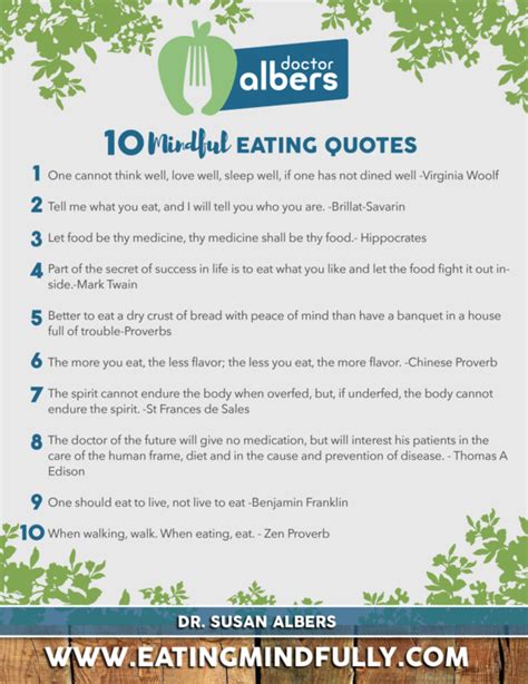 10 Mindful Eating Quotes // News // Campus Dining // University of ...