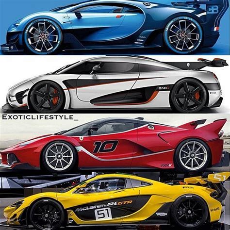 The Bugatti Chiron vs One:1 For looks I think the One:1 Wins FXXK vs P1 GTR Tough decision both ...