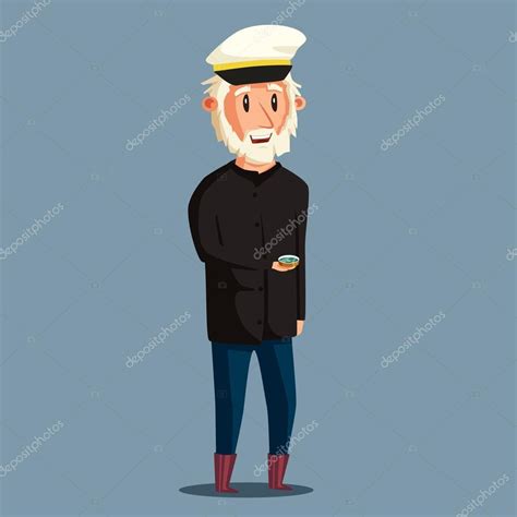 Sailor man character. Vector cartoon illustration — Stock Vector ...