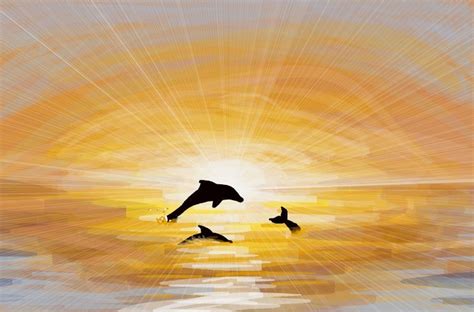 Check out sketch (Dolphins at sunset) at PencilMadness.com | Sunset, Dolphins, Painting