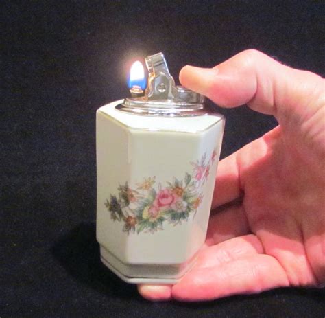 1940s Table Lighter Cigarette Lighter Vintage Lighter Porcelain Lighte – Power Of One Designs