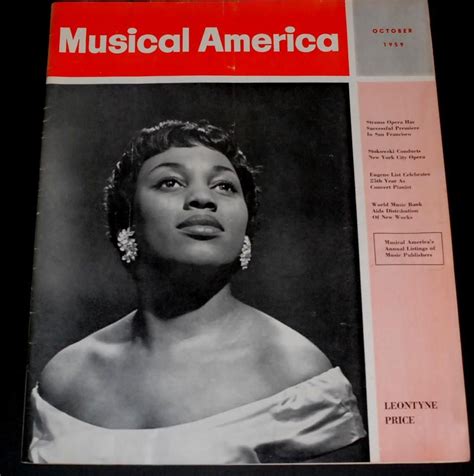 Leontyne Price, Musical America Magazine cover October 19, 1959 Ew York ...