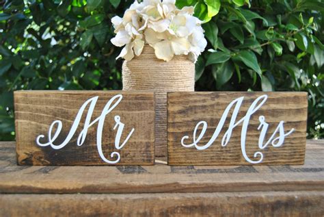 Mr and Mrs Signs Mr & Mrs Wedding Signs Mini Bride and Groom | Etsy