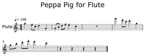 Peppa Pig Theme Flute - Sheet music for Flute