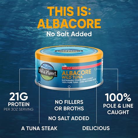 Wild Planet Canned Tuna Variety Pack, Skipjack and Albacore Wild Tuna ...