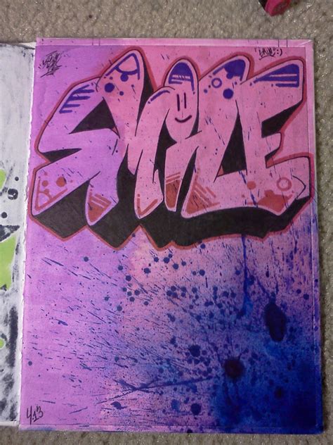 Smile Graffiti drawing by Juicebox617 on DeviantArt