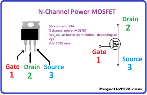 introduction to IRF540 N-Channel Power MOSFET - projectiot123 is making esp32,raspberry pi,iot ...