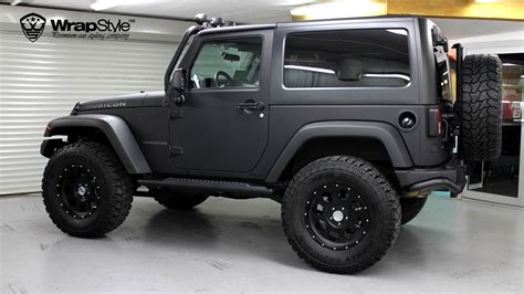 Top 68+ imagen matte black jeep wrangler - Abzlocal.mx