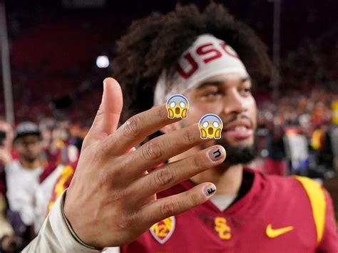 Heisman favorite Caleb Williams paints his nails with 'FU' message to ...