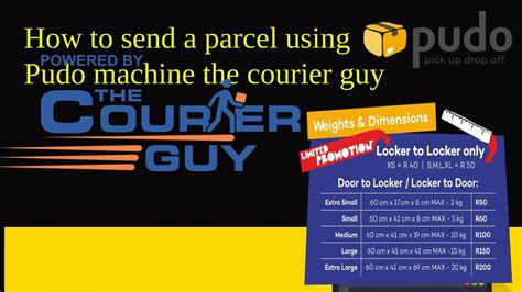 How to send a parcel using Pudo machine the courier guy - YouTube