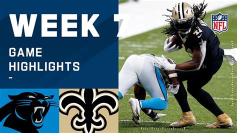 Panthers vs. Saints Week 7 Highlights | NFL 2020 - YouTube