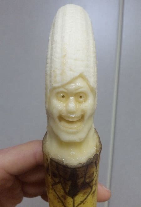 Scary Banana Carvings