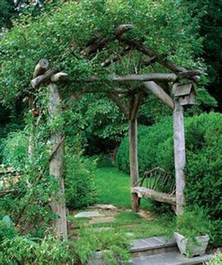 50 Inspiring Rustic Backyard Garden Decorations to Try | Garden arches ...