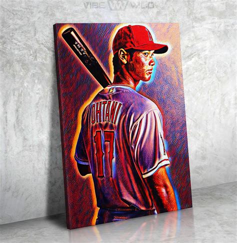 Shohei Ohtani Painting Shohei Ohtani Canvas Wall Art - Etsy