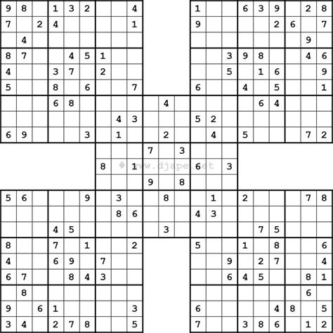 Samurai Sudoku Rules