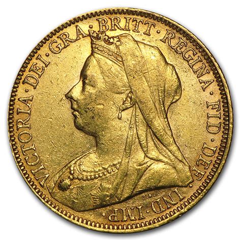 Royal Mint - 1893-1901-S Australia Gold Sovereign Victoria Veil Head Avg Circ - Walmart.com ...