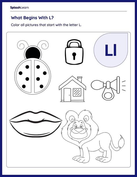 Letter L Worksheet