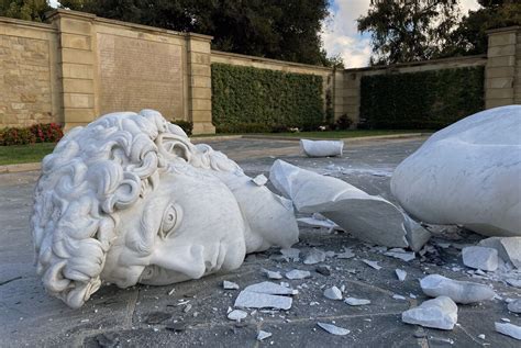 Giant 'David' statue falls, breaks into pieces at Glendale cemetery ...