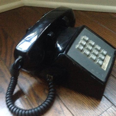 Vintage Black Push Button Telephone | Chairish