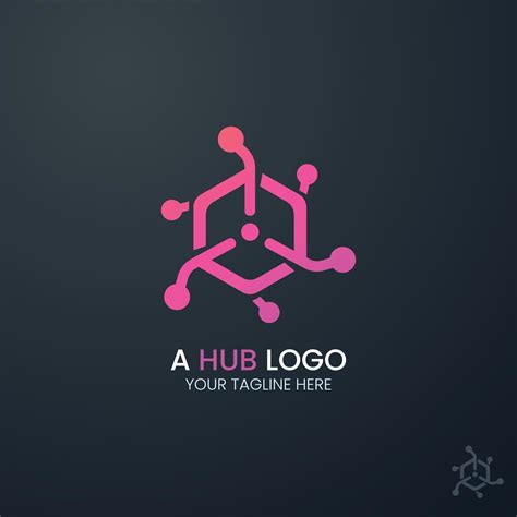 flat hub logo design template vector 14533026 Vector Art at Vecteezy