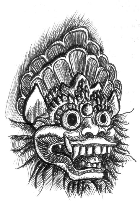 Bali barong sketch by ArtnLou on deviantART | Barong, Bali painting, Sketch book