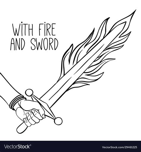 How To Draw A Sword On Fire