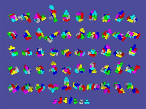 Soma cubes puzzles solution with basic set (centered) | Flickr