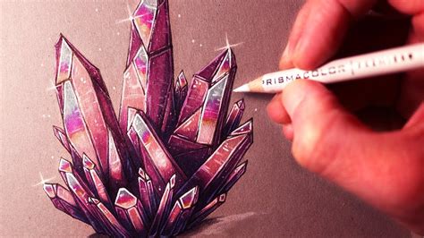 How to Draw Crystals | Crystals art drawing, Crystal drawing, Drawings