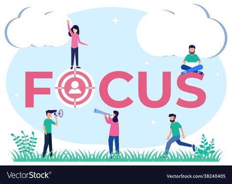 Graphic cartoon character focus Royalty Free Vector Image