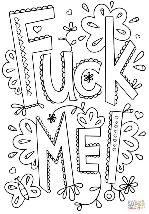 Fuck Me! coloring page | Free Printable Coloring Pages