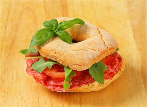 Salami sandwich stock image. Image of appenzeller, crusaders - 56896531