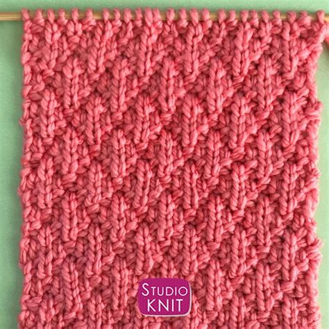 The Seersucker Stitch Knitting Pattern creates textured rows of raised ...