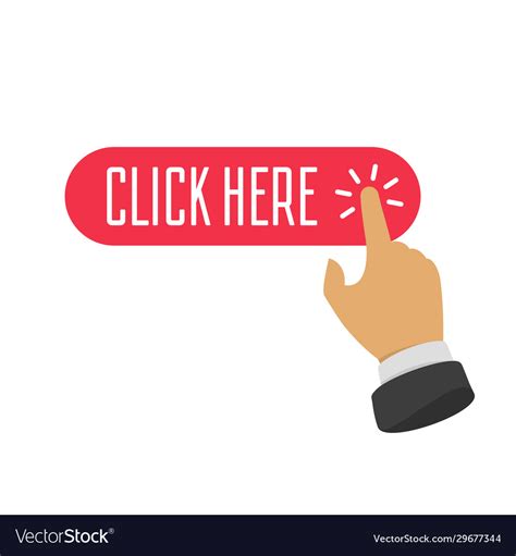 Click here button Royalty Free Vector Image - VectorStock