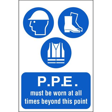 PPE Must Be Worn Beyond This Point Mandatory Workplace Safety Signs