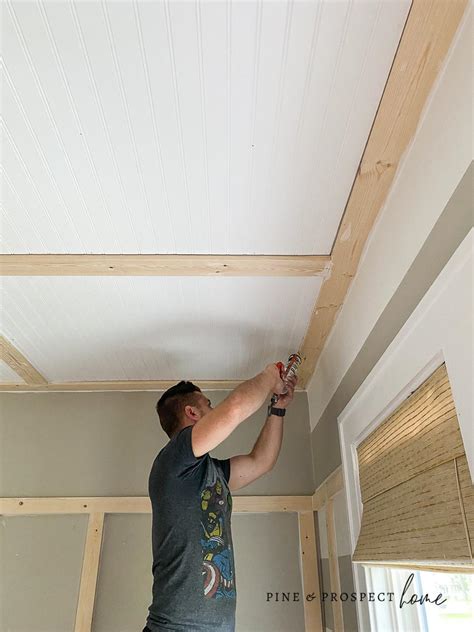 How to Install a Beadboard Ceiling - Pine and Prospect Home