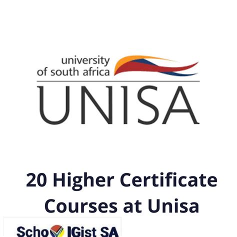 20 Higher Certificate Courses at Unisa | SchoolGistSA