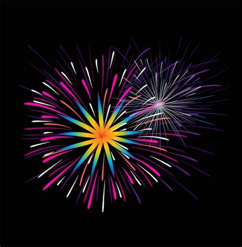 Bonne Année Feux D'artifice Illustration Vectorielle Fond De Célébration | Vecteur Premium