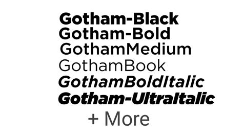 GOTHAM Font PACKAGE