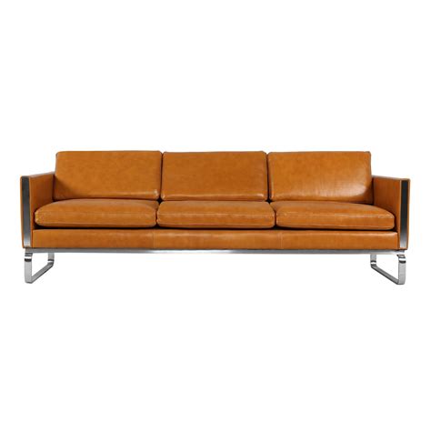 Kardiel Amsterdam CH103 Mid-century Modern Sofa, Premium Tan Aniline ...