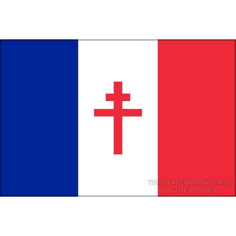 24"x36" Gallery Poster, Flag of Free France 1940-1944 - Walmart.com ...