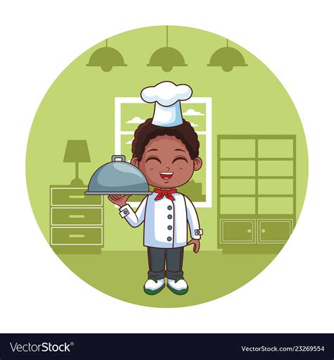 Chef boy cartoon Royalty Free Vector Image - VectorStock