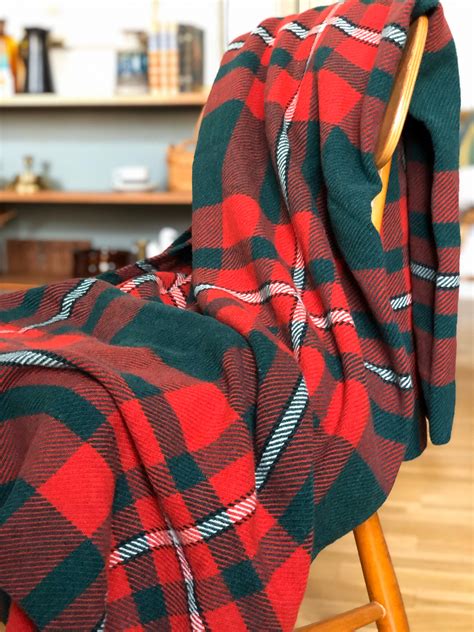 Scottish wool throw blanket Burns Country plaid wool blanket throw Princess Margaret Rose tartan ...