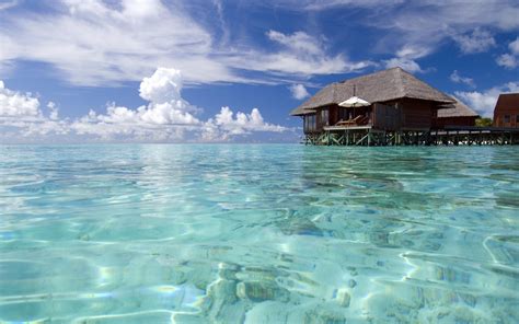Luxury Maldives Resort - Clean water in sea Wallpaper Download 5120x3200