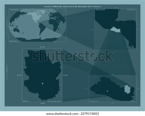 Morazan Department El Salvador Diagram Showing Stock Illustration ...