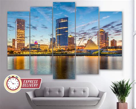 Milwaukee Art Print Skyline - Etsy