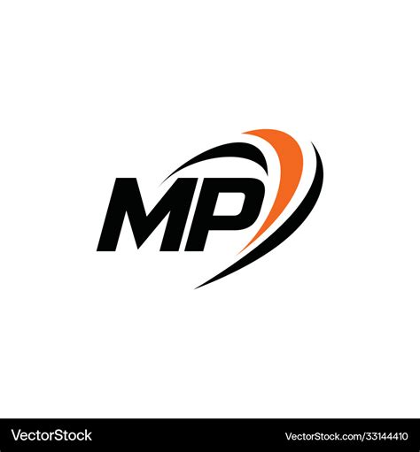 Mp monogram logo Royalty Free Vector Image - VectorStock