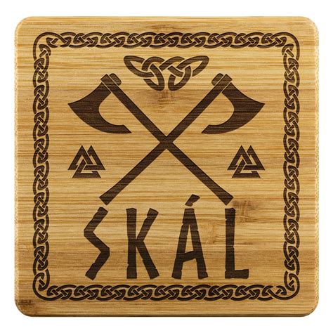 Norse Skál Toast Viking Axe Celtic Knot Coasters Nordic - Etsy